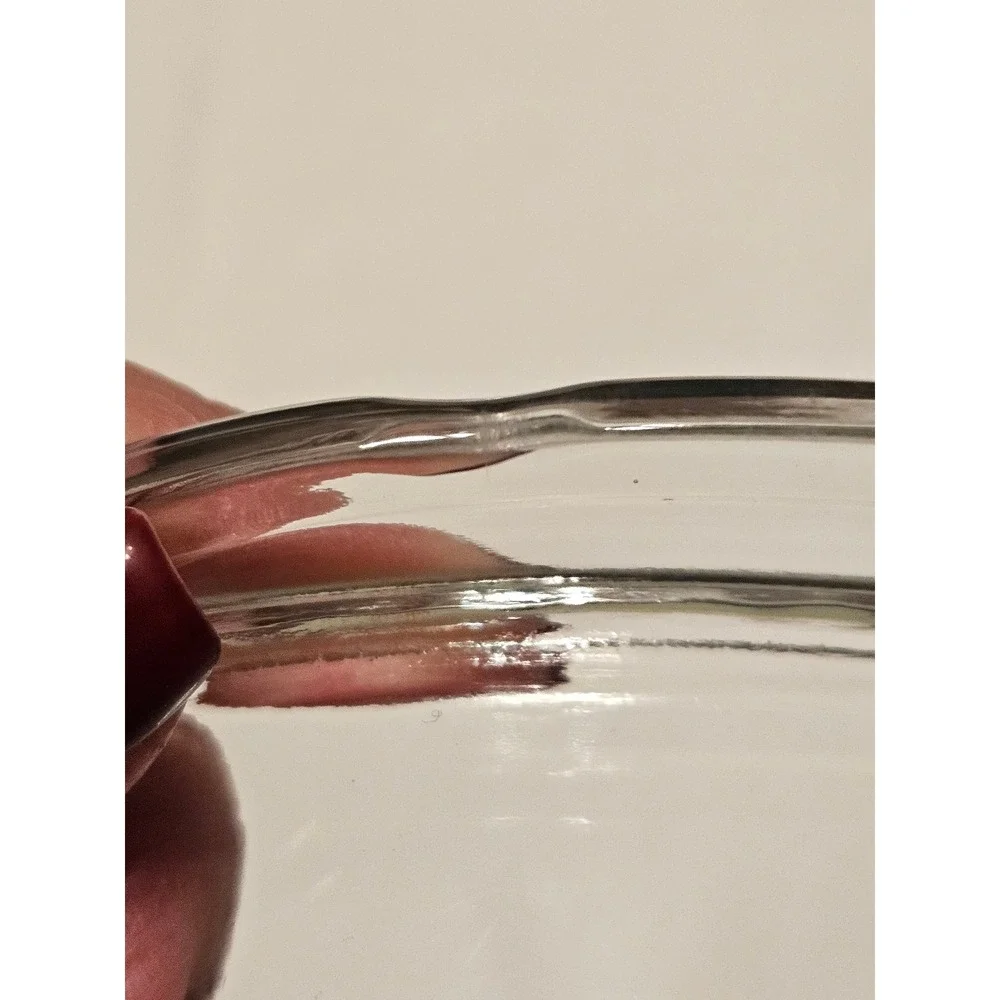 PYREX 1.5 court Clear Glass Mixing Bowl with Handles Oven‎ Safe Serving Dish VTG